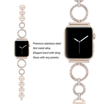 gaming微小配件-葫蘆錶帶適用Apple watchs8/ultra/7/6/5全系列不銹鋼iwatch8 不鏽鋼錶帶 女士時尚錶帶 顯瘦-gm