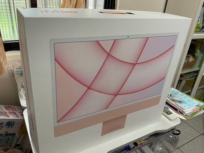 【臻品】盒裝 Apple iMac M1 Retina 4.5K 8核 CPU/ 8核 GPU / 512GB 高階款-粉紅