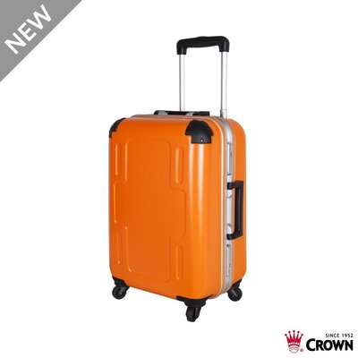 【Chu Mai】Crown C-F2501 十字鋁框行李箱 19吋行李箱 27吋行李箱 29吋行李箱(免運)(荷蘭橘)