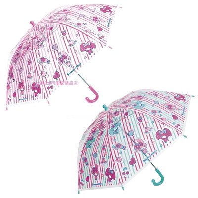 asdfkitty*蹦蹦兔透明罩兒童雨傘/直立傘-45公分-安全看的見-日本正版商品