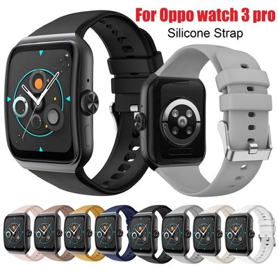 gaming微小配件-Oppo 手錶 3 Pro 錶帶 SmartWatch Oppo Watch 3 Pro 腕帶替換腕帶手鍊的官方風格矽膠-gm
