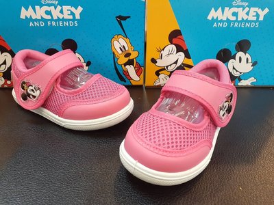 [kikishoes]Disney迪士尼童鞋米妮米奇透氣幼兒園室內鞋布鞋室外鞋15-20輕便鞋 MIT台灣製造