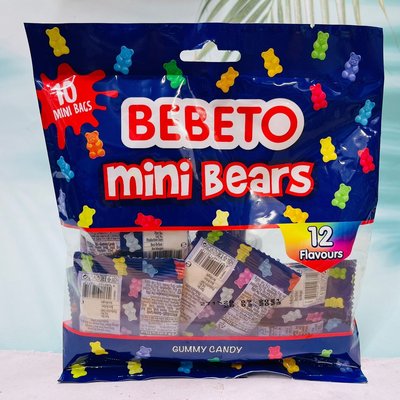 土耳其 BEBETO 迷你彩虹熊軟糖 100g 個別包裝 熊熊軟糖 10小包入