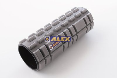 快速出貨 台灣製造 ALEX C-5202 多功能 按摩滾輪 筋膜滾筒 瑜珈棒 狼牙棒 肌肉伸展 肌肉按摩棒 灰色