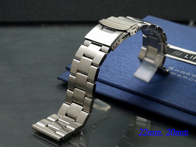 【時間探索】全新 不鏽鋼實心三板摺疊扣-金屬錶帶 ( 22mm.20mm )