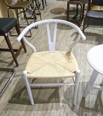 【找椅子】世界知名 Y-CHAIR 實木白色 歡迎來店看實品