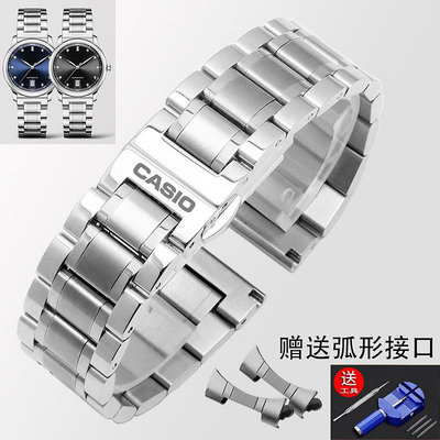 卡西歐手表帶鋼帶原裝適配EFR303/539L/MTP-1375精鋼男表鏈【潤虎百貨】