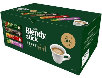 《FOS》日本 AGF Blendy 綜合咖啡禮盒組 4種 50包 拿鐵 可可 奶茶 隨身包 即溶沖泡 下午茶 熱銷