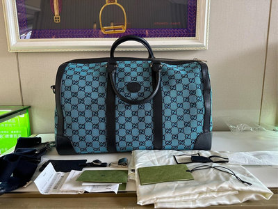 99新古馳/Gucci波士頓枕頭包45keepall旅行袋尺