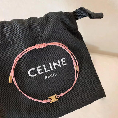 Celine  美妝禮品 凱旋門手繩可調節編織手鍊彩色可愛百搭 好幸運好幸福手環