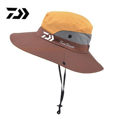 Daiwa 新款可折疊漁夫帽釣帽夏季防曬防太陽帽男士乾-寶藏包包