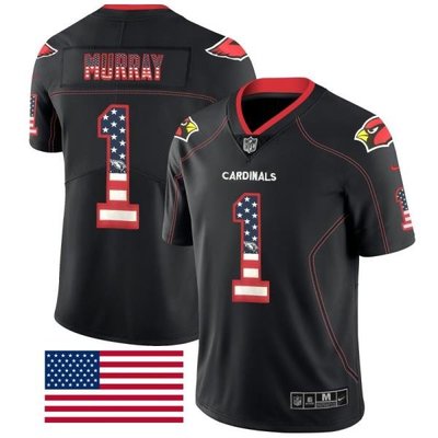 NFL橄欖球衣 Cardinals 紅雀隊 #1 MURRAY 短袖套衫 國旗款 ainimkin