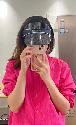 [香港名品]CD Dior 專櫃款鏡片防曬抗UV遮陽帽 鴨舌帽 空頂帽 可調節款防曬帽子