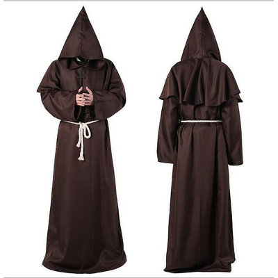 牧師教士袍COS巫師男基督徒服修堂中世紀僧侶服裝神父裝服萬聖節服