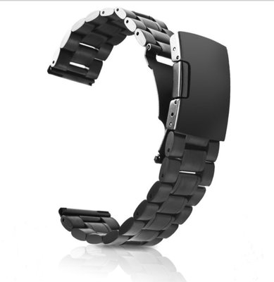 錶帶屋【快拆裝置】 23mm 超值PVD黑色不鏽鋼錶帶可代用 天梭 TISSOT 美度  雷明時 海豹系列 等同尺寸實心鋼