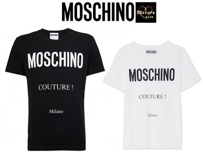 EUstore預購►Moschino素色字母logo經典短袖T恤T-shirt（白色／黑色）情侶裝男生女生大人歐美代購