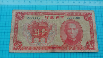 8831中央銀行民國25年壹圓1元.寶鼎(單軌少)