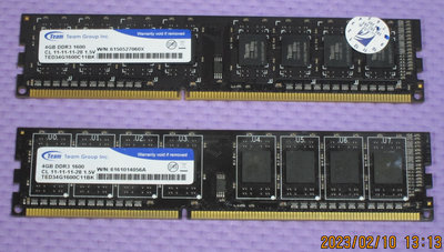 【DDR3寬版單面】Team Group 十銓 DDR3-1600 4G 桌上型正常使用拆下二手記憶 (原廠終身保固)