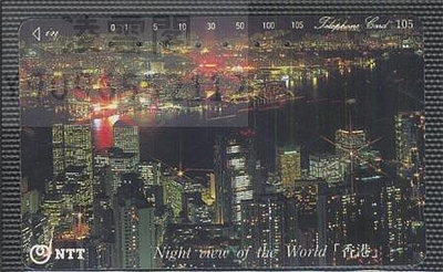 日本電話卡---東海 NTT地方版編號290-549 香港 世界夜景系列1收藏卡