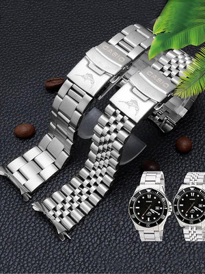 錶帶 適配卡西歐劍魚MDV-106 107手表帶2784鋼帶不銹鋼表帶男22mm配件~【爆款】