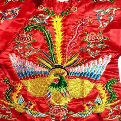 【熱賣精選】 鳳袍 神像衣服 神像披風 軟身神衣神袍 神明衣服 紅色大號