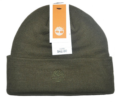 Timberland 橄欖綠色 毛帽 針織帽 男女適合 雙層 輕柔 厚實 保暖 T100358C
