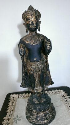 泰國佛像 18-19世紀 悉達多王子 銅雕 60CM 9KG(已蒙收藏!)