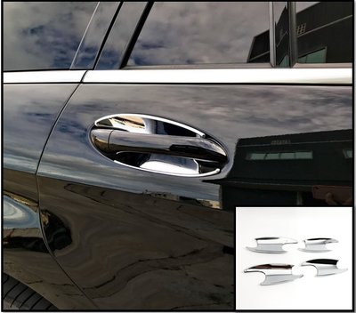 圓夢工廠 Benz R W251 R400 R320 R350 R63 2006~18 車門把手防刮門碗保護內襯 鍍鉻銀