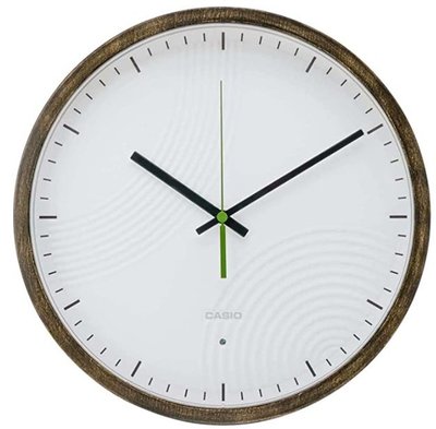 日本進口 好品質 正品   SIO卡西歐 圓形簡約木質框掛鐘電波鐘 牆鐘時鐘錶送禮禮品家飾