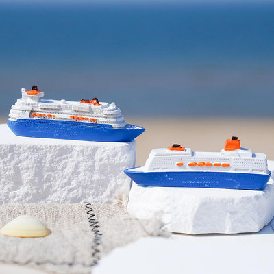 船擺件泰坦尼克號新款樹脂船模型地中海家居創意擺件多層郵輪景觀船造型