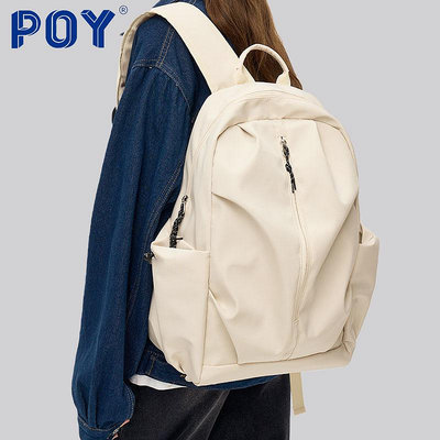 現貨 快速發貨 特價POY?新品 雙肩包設計感小眾女高中生大學生書包大容量高級感背包