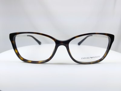 『逢甲眼鏡』 EMPORIO ARMANI 光學鏡架 全新正品 玳瑁色方框 霧面金鏡腳【EA3026 5026】