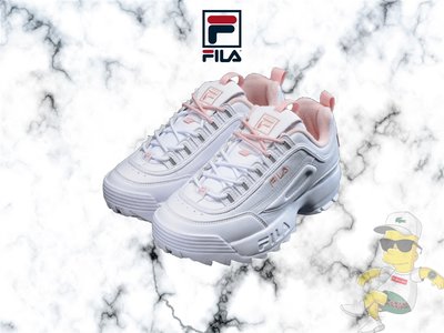 【H-Sneaker】全新 FILA DISRUPTOR 2 粉白 粉 鋸齒 厚底 老爹 女鞋 FS1HTA1074X