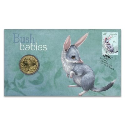 澳洲 2011年 兔耳袋貍 寶寶 郵幣 / 伯斯鑄幣廠發行 PNC 紀念幣 原生動物 灌木叢 Bush硬幣 郵票 錢幣 特殊幣 彩色硬幣 澳大利亞