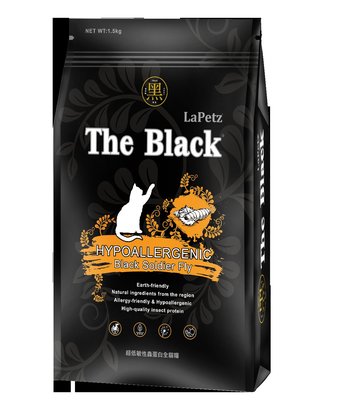 黑酵母 貓飼料 單一蟲蛋白 1.5kg 極低敏 無穀 全齡貓 環保 單一肉源 天然糧 樂倍 蟲蛋白 黑水虻蟲