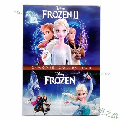 冰雪奇緣 Frozen 1-2合集 2DVD 英文原聲高清動畫片 光明之路