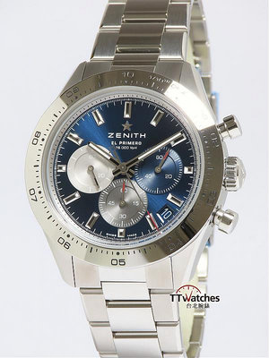 台北腕錶 Zenith 先力 Chronomaster Sport Blue 藍面 計時碼錶  187669