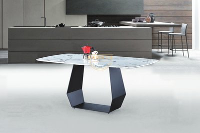☆[新荷傢俱] E 1207☆石面桌 6尺餐桌 餐桌 現代餐桌 工業風桌 特色餐廳 石面桌