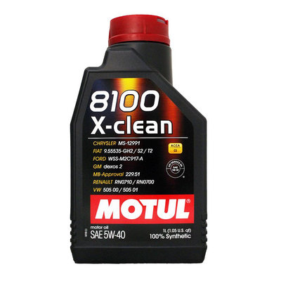 【易油網】MOTUL 8100 5W40 X-CLEAN 5w40 全合成機油 ENI Mobil