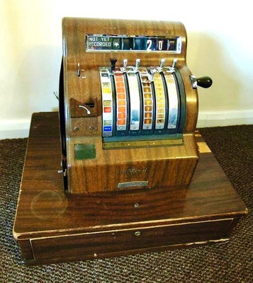 1940 National 古董 拉霸 機械 收銀機 出納櫃 錢箱 錢櫃 早期 手搖 老收銀機 早期收款機 老件 復古