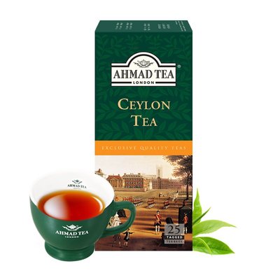 緣一英國AHMAD TEA/亞曼進口茶葉斯里蘭卡錫蘭袋泡紅茶2g×25包奶茶用