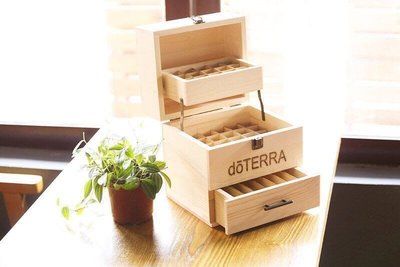 促銷 高質感 多特瑞doTERRA 三層松木木盒59格 精油實木盒收納盒 純松木盒 5ml-15ml 當天寄出