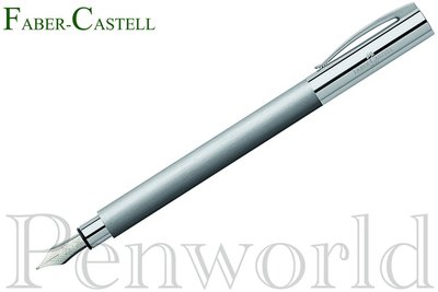 【Pen筆】德國製 Faber-Castell輝柏 成吉思汗銀絲不銹鋼筆EF尖 (148392)