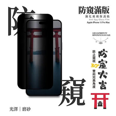 魔力強【Aceice 防窺 滿版玻璃貼】Apple iPhone 15 Pro Max 6.7吋 防爆抗刮