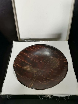 日本櫻皮細工實木盤子直徑30厘米