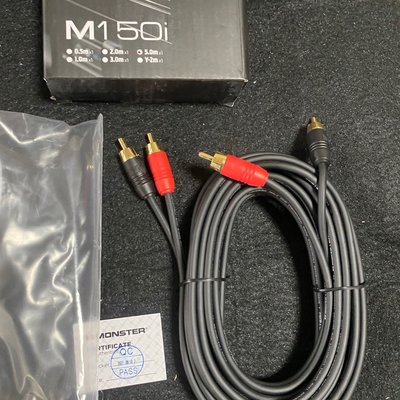 現貨美國Monster Cable M150I怪獸5米500公分無氧銅發燒線雙RCA音頻線信號線訊號線