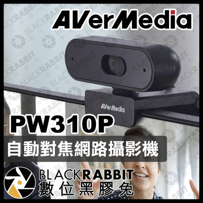 數位黑膠兔【 AVerMedia 圓剛 PW310P 自動對焦網路攝影機 】 電腦 視訊鏡頭 會議 線上課程 meet