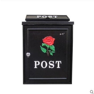 『格倫雅品』弘可歐式室外郵箱郵筒防雨大號別墅信箱-紅玫瑰促銷 正品 現貨