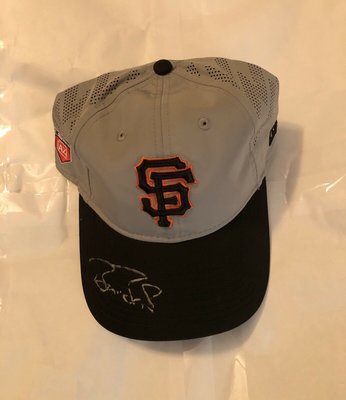 (記得小舖)MLB 舊金山巨人 BARRY BONDS BB爺 世界全壘打王 親筆簽名球帽含認證 值得收藏 台灣現貨