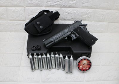[01] UMAREX Colt 1911A1 4.5mm 喇叭彈 CO2槍 + CO2小鋼瓶 + 喇叭彈 + 槍套